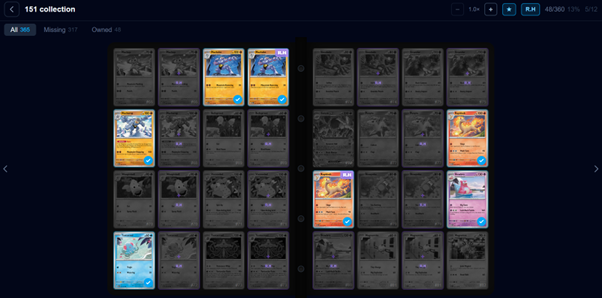 CardSeeker binder view